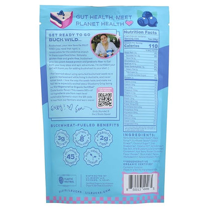 Clusterbucks Superfood Clusters – Grain-Free, Keto-Friendly Granola with Regeneratively Grown Sprouted Buckwheat– Gluten-Free, Low-Carb, Organic Healthy Snack (6 Ounce (Pack of 1), Blueberry Crisp)