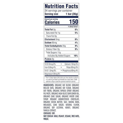 Zbar - Chocolate Chip - Soft-Baked Energy Snack Bars - Non-GMO - 12g Whole Grains - USDA Organic Granola Bars (24 Pack)