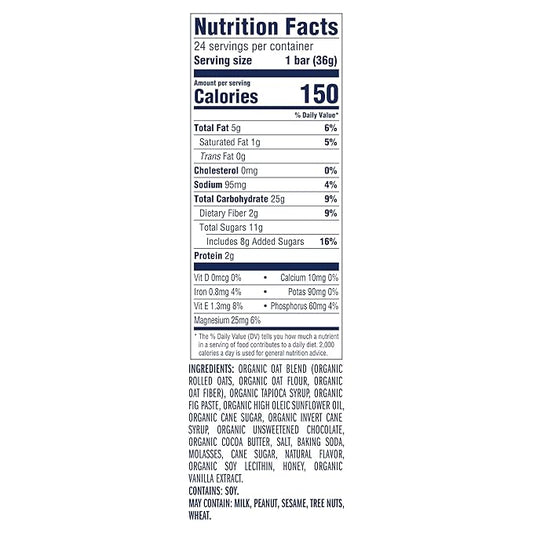Zbar - Chocolate Chip - Soft-Baked Energy Snack Bars - Non-GMO - 12g Whole Grains - USDA Organic Granola Bars (24 Pack)