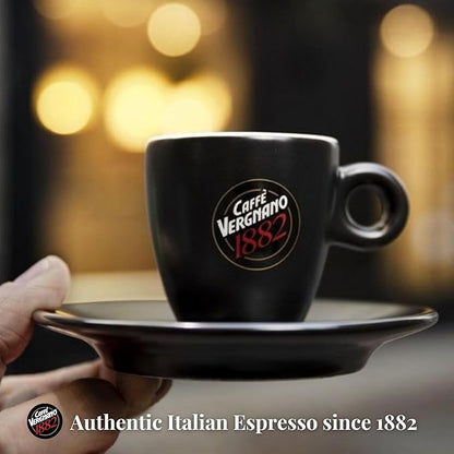 Caffe Vergnano 1882 Antica Bottega Whole Bean Arabica Medium Roast Espresso, 2.2 lbs Bag - Italian Coffee Beans with notes of Chocolate, Nuts & Caramel, Intensity 5/10-1000g Bag