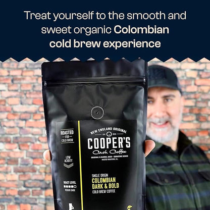 Cold Brew Coffee Colombian Reserve Single Origin Coarsely Ground Coffee - 2 lb. Bag - Dark Roast