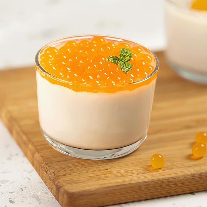 Tea Zone [7 Pounds] Mango Pearls for Boba Tea Beverages, Sweets, Ice Cream Topping | B2051