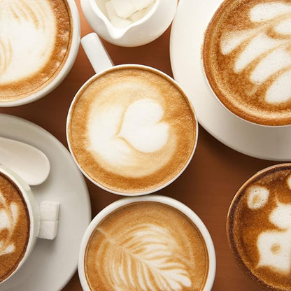 16PCS Coffee Stencils,Plastic Cappuccino Chocolate Latte Art DIY Stencils Tools