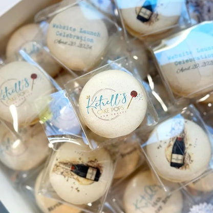 50pcs Clear Macaron Boxes Chocolate Covered Ore Cookie Boxes 2.17" x 2.17" x 1.38" Clear Favor Box Treat Pastry Box for Christmas Birthday Wedding