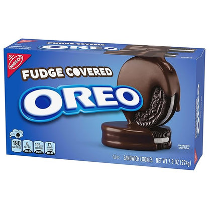 OREO Fudge Covered Chocolate Sandwich Cookies, Original Flavor, 12 - 7.9 oz Boxes