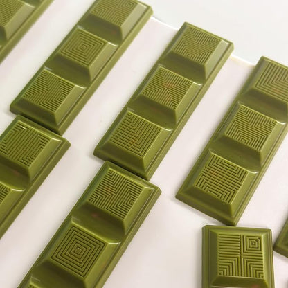 TCHO Perfect Matcha Chocolate Bar 10 Pack - Organic Oat Milk Chocolate with Matcha Shell and Strawberry Filling - Plant-Based Non-GMO Matcha Snacks
