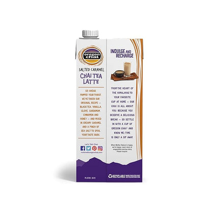 Oregon Chai Salted Caramel Concentrate, 32 Fluid Ounce (Pack of 6)