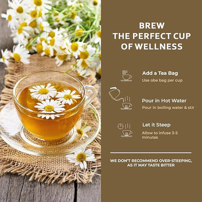 Life Plus Style Gourmet Pagoda Garden Chamomile Honey Green Tea Organic Herbal Green Caffeinated Hot or Iced Natural Sweet Honey Sleep Relax Antioxidants Wellness Support 60 Tea Bags