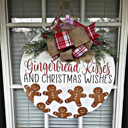 Christmas Stencils for Painting 12” Xmas Stencil for Wood Half Round Holiday Stencils Merry Christmas Let It Snow Templates for Porch Door Home Decor