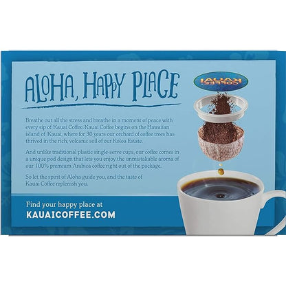 Kauai Coffee Single-Serve Pods, Island Sunrise Mild Roast - Arabica Coffee from Hawaii’s Largest Coffee Grower, Compatible with Keurig K-Cup Brewers - 12 Count (Pack of 6)
