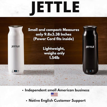Electric Kettle - Travel Portable Heater for Coffee Tea Milk Soup - Stainless Steel Travel Water Boiler tea pot with Temperature Control - LED - Automatic Power Off - 450ml - Kitchen Appliance