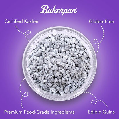 Bakerpan Red Heart Sprinkles for Cake Decorating, 5.77 Ounces Edible Hearts Confetti Sprinkles for Ice Cream, Cookies, Valentine's Cupcake Topper