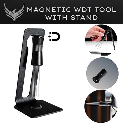 54mm Espresso Tamper Kit for Breville Machines Includes Tamping Station, Bottomless Portafilter, Spring Tamper, Distribution Tool and WDT Distributor