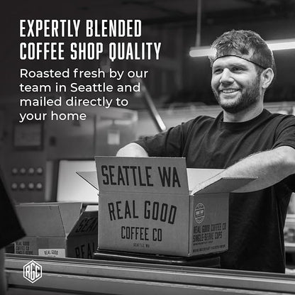 Real Good Coffee Company French Roast Whole Bean Coffee - Extra Dark Roast - 100% Arabica Beans - 32 Oz