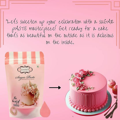 Confect Old Rose Pink Fondant for Cake Decorating Fondant, Smooth & Pliable Icing for Cakes, Cupcakes & Sugarcraft | Vegan, Gluten-Free, Nut-Free, Palm Oil-Free – 8.8 Oz