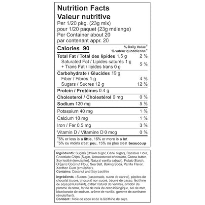 XO Baking Co. Gluten Free Chocolate Chip Gourmet Cookie Mix; Non-GMO; Kosher; Rice Free; Dairy Free; Peanut Free; No Preservatives; No Artificial Flavors or Colors, 16oz (Pack of 6)