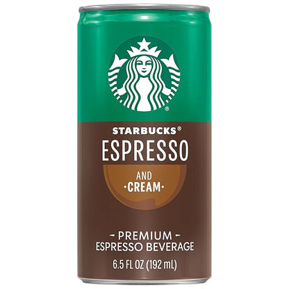 Starbucks - RTD Coffee Espresso And Cream, 6.5oz Cans (12 Pack) (Packaging May Vary)