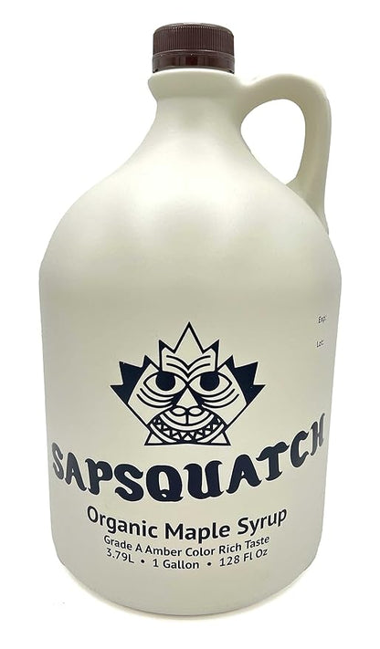 Sapsquatch Organic Maple Syrup - Gallon - Grade-A Amber Rich