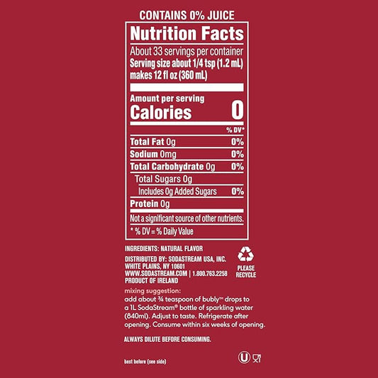 SodaStream - Blackberry bubly Drops, Unsweetened Natural Flavor, No Calories or Sweeteners, Makes 36 cans, Seltzer Flavor, 4 Fl Oz (Pack of 3)