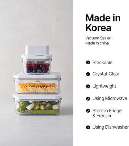 Premium Airtight Food Storage Containers, 4L(4.10qt) Smart One-Click Seal Lid, Patented Double Silicone Lining, 100% Leak Proof, BPA-FREE (Large Container 4.0)