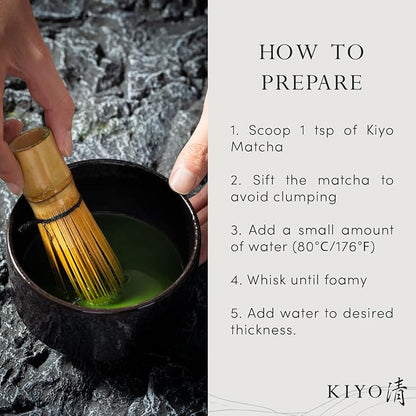 Kiyo Matcha Signature Grade Shuga Ceremonial Uji Matcha - Pure Japanese First Harvest Ceremonial Grade Matcha Green Tea Powder from Uji, Japan (40g/1.4oz)