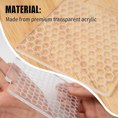 KALAIEN 3 Pack Cookie Embosser Set, Fondant Impression Mats Acrylic Embosser for Fondant Stamps, Texture Sheets for Polymer Clay, Chocolate, Cupcake Topper, Fondant Molds-Style 3