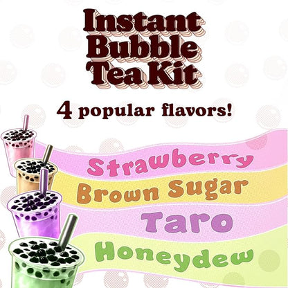 Pocas Bubble Tea Kit, Honeydew 2-Pack – Instant Milk Tea Powder with Authentic Tapioca Pearls for Instant Bubble Tea, 10 Kits