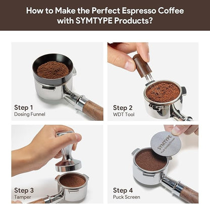 Espresso Accessories Kit 51mm Tamper: Espresso Tamper Set, Coffee Tamper Espresso Tools with WDT Tool, Puck Screen, Dosing Funnel | Espresso Kit Espresso Machine Accessories Fit 51mm Portafilters