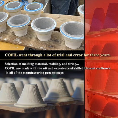 Ceramic Reusable Coffee Filter Dripper Paperless Sustinable Mt. Fuji Made in Japan (Light Green)