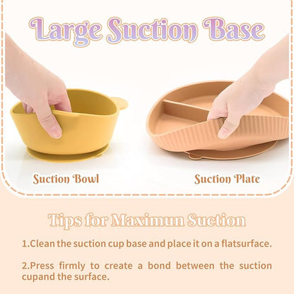 Silicone Baby Feeding Set 21 Pcs, Led Weaning Supplies, Baby Feeding EatincSupplies Set BPA Free, Essentialsfor Newborn Gift Mixed