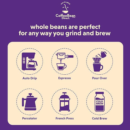 Coffee Bean Direct French Roast Papua New Guinea, Whole Bean Coffee, Dark Roast, 2.5 Pound Bag (Pack of 1)