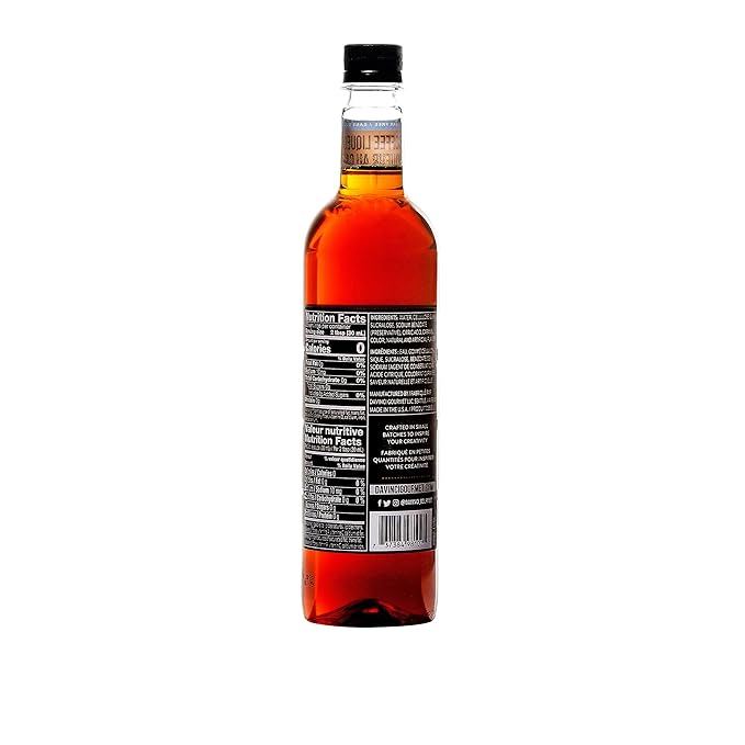 DaVinci Gourmet Sugar-Free Coffee Liqueur Syrup, 25.4 Fluid Ounces (Pack of 4)
