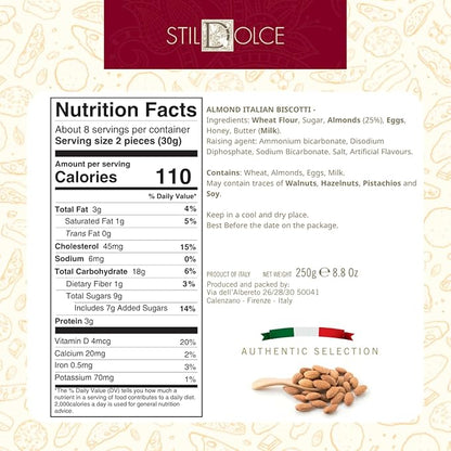 Italian Semi-Soft Almond Biscotti | Made in Tuscany, Italy | Stildolce Traditional Authentic Biscuits