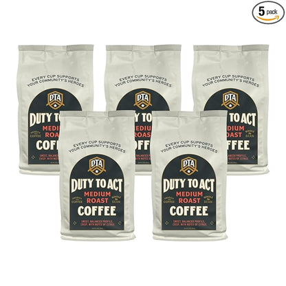 Duty to Act Medium Roast Whole Bean Coffee, 2 lbs (Pack of 5)