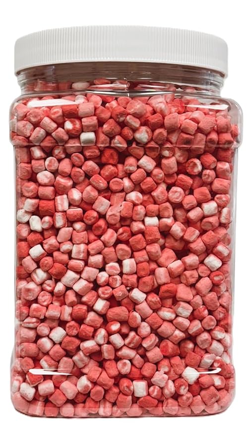 Sarah's Candy Factory 13 Oz Dehydrated Peppermint Marshmallow Bits in Reusable Jar