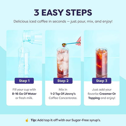 Coffee Concentrate - Limited Release Flavors - Cold Brew Coffee, Perfect for Hot or Iced Instant Coffees, Hot Drinks, Cold Brew Concentrate, 35 Servings - Iced Vanilla Cream Drizzle
