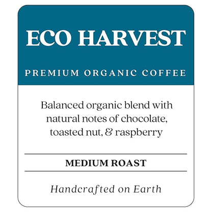 Copper Moon Ground Coffee, Organic Eco Harvest Blend, Medium Roast, 3 Bags (12 oz. Each)