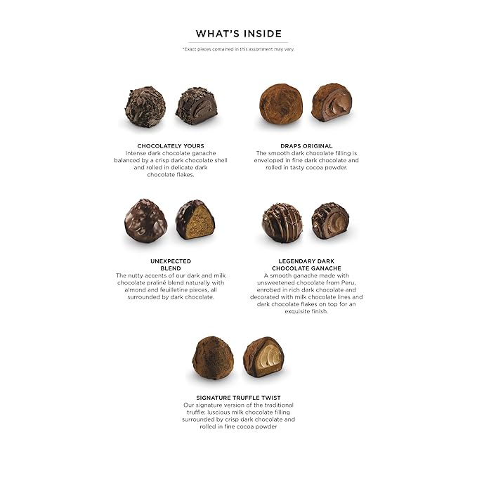 Godiva Dark Chocolate Truffle Gift Box, Belgian Dark Chocolates with Ganache Center, Gourmet Gift for Birthdays, Holidays, Non-GMO & Kosher, 24 Pc