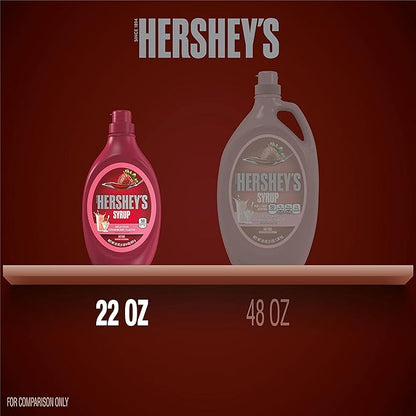 HERSHEY'S Strawberry Flavored Syrup Bottle, 22 oz