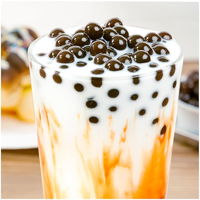 Tea Zone [7 Pounds] Brown Sugar Popping Pearls for Boba Tea Beverages, Sweets, Ice Cream Topping | B2066