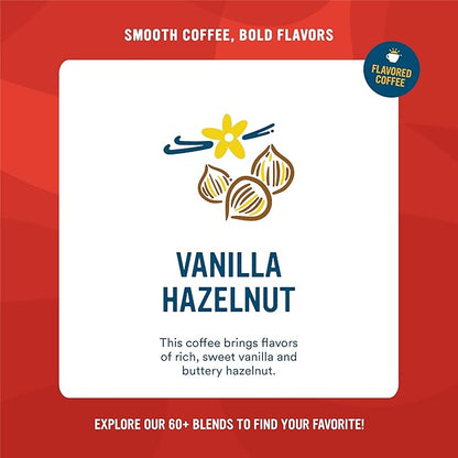 Cameron's Coffee Roasted Whole Bean Coffee, Flavored, Vanilla Hazelnut, 4 Pound