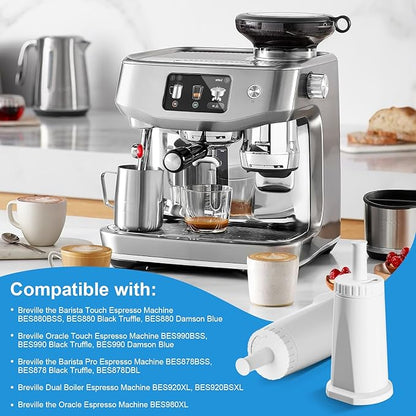 Water Filter for Breville Barista Touch Espresso Machine BES880, Barista Pro BES878, Oracle Touch BES990, Oracle BES980 & Dual Boiler BES920 Bambino ClaroSwiss Sage, BES008WHT0NUC1 (3 Pcs)