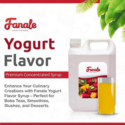 Fanale Premium Flavoring Concentrated Syrup for Bubble Tea 11 lb | Yogurt Flavor Syrup | for Boba Tea, Smoothies, Slushes, Desserts | 11lb | SRP180