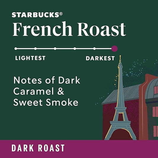 Starbucks K-Cup Coffee Pods, Dark Roast Coffee, French Roast for Keurig Brewers, 100% Arabica, 1 box (22 pods)