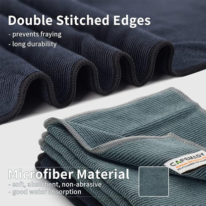 CAFEMASY Barista Cleaning Towel with Hook Set Pack of 3pcs Soft Barista Mirco Fiber Cloth for Cleaning Espresso Coffee Machine Steam Wand and Coffee Bar Counter