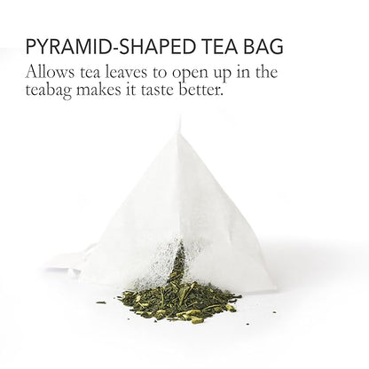 Japanese Green Tea Co. Aracha Gokuzyo Japanese Green Tea Bags (50 Pack) Biodegradable Soilon Pyramid Sachets, Premium Loose-Leaf Quality in Convenient Teabags, Rich Aroma & Flavor, Hot & Cold Brew
