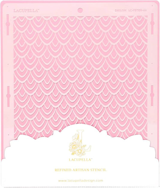 Cake Decorating Stencil for Tall Buttercream Cake, Royal Icing, Ganache, Paint, Airbrush (Shiloh)