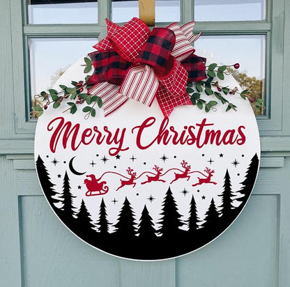 Christmas Stencils 12” Large Christmas Stencils for Crafts Reusable Christmas Stencil Holiday Drawing Templates for Door Hanger Porch Wreath Doormat Window Glass Decor(XMS Half R Stencil 03-14p)
