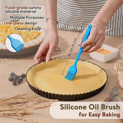 Sturdy Nonstick Tart Pan 11 inch Removable Bottom, Round Carbon Steel Quiche Pan for Baking, Heavy Duty Tart Mold loose for Pie, Mousse Cakes,Fruit and Desserts