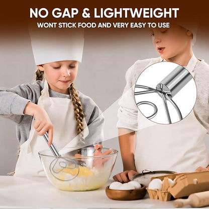 Maxjoy Danish Dough Whisk Stainless Steel Hook Dutch Style Bread Mixer for Sourdough Making Tool